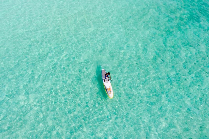 Introduce yourself to paddleboarding during your stay in Mauritius