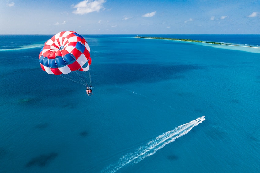 Teenagers looking for a thrill? Parasailing